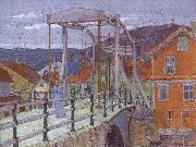 Harold  Gilman Canal Bridge Sweden oil painting reproduction